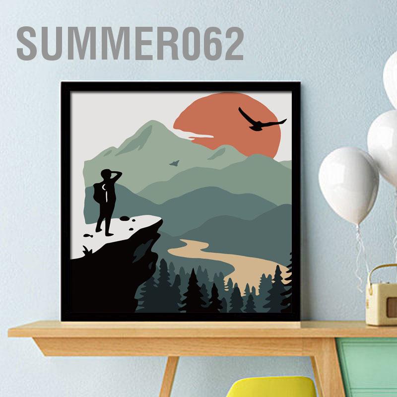 Summer062 Tự Làm Sơn Phong Cảnh Nhiệt Đới Hoa Văn Acrylic Trẻ Em Tranh Dầu Kỹ Thuật Số Có Khung Cho Phòng Khách Trang Trí Ngủ