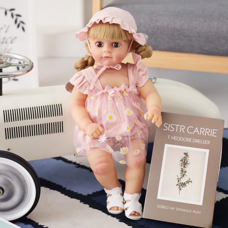 Búp Bê Barbie Cao Su Silicone Mềm 55cm 22inch Đồ Chơi Cho Bé Gái