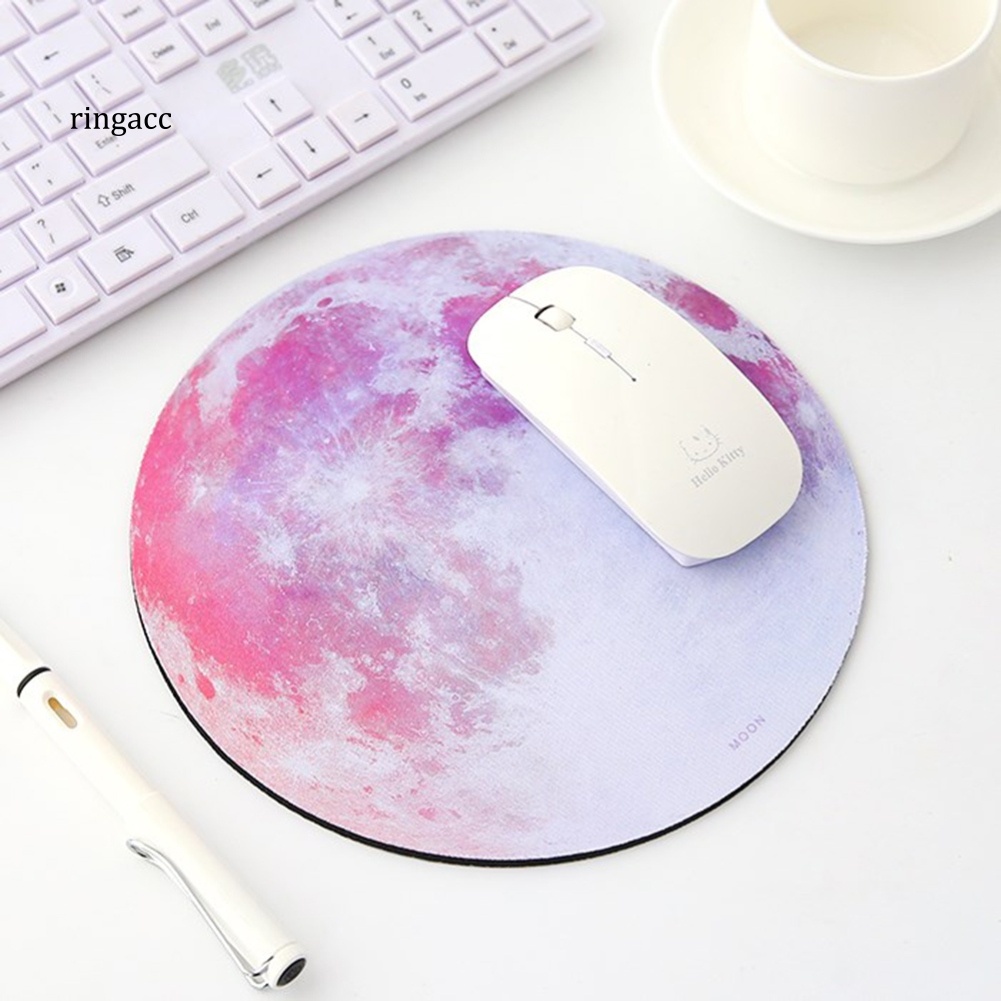 Tấm Lót Chuột Hình Tròn Họa Tiết Trái Đất / Mặt Trăng / Sao Hỏa Độc Đáo Tiện Dụng