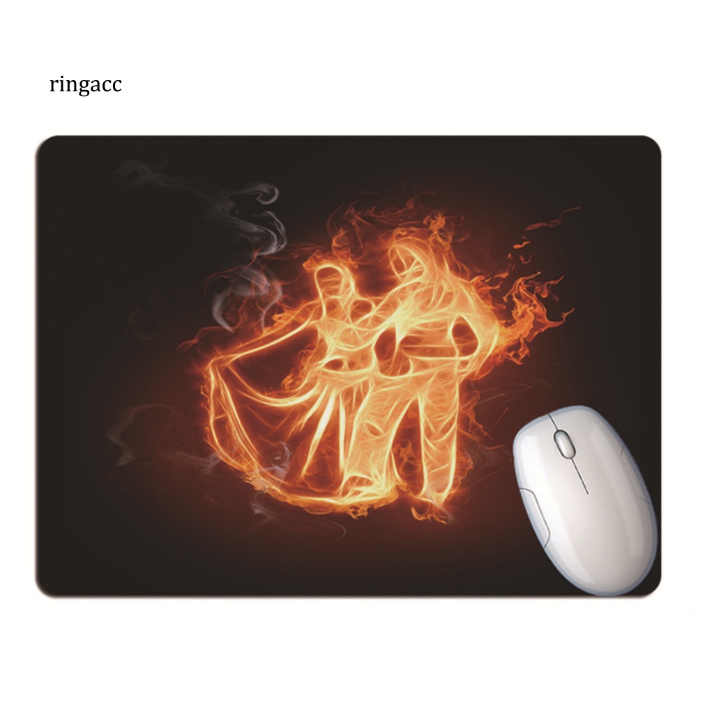 Tấm Lót Chuột Bằng Cao Su Mềm Chống Trượt Họa Tiết Ngọn Lửa Cho Laptop