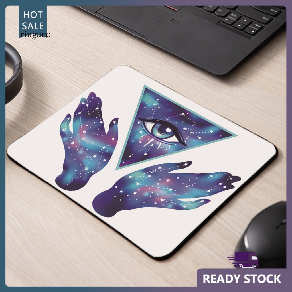 Tấm Lót Chuột RGA Bằng Cao Su Mềm Chống Trượt Họa Tiết Đôi Mắt Sáng Tạo Dùng Trong Văn Phòng