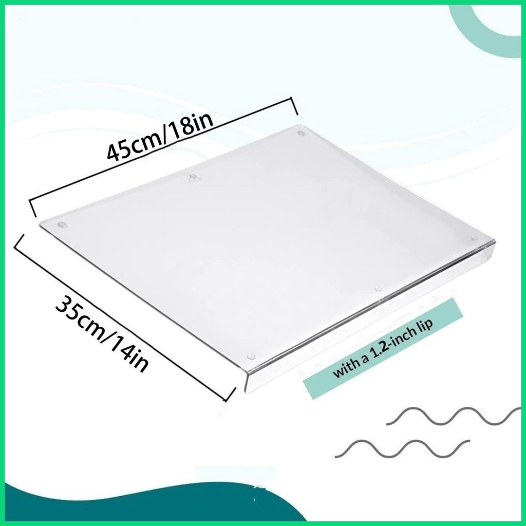 Thớt Cắt Thực Phẩm Bằng Acrylic Trong Suốt Chống Trượt Cạnh Tròn Tiện Dụng