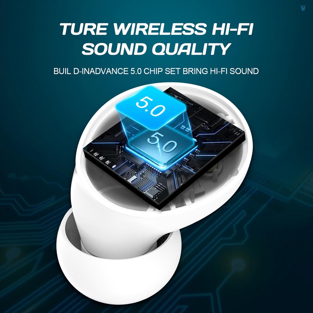 Tai Nghe Nhét Trong T15 TWS Bluetooth 5.0 Không Dây Điều Khiển Cảm Ứng Chống Thấm Nước IPX5 Tích Hợp Mic Pin Sạc 400mAh