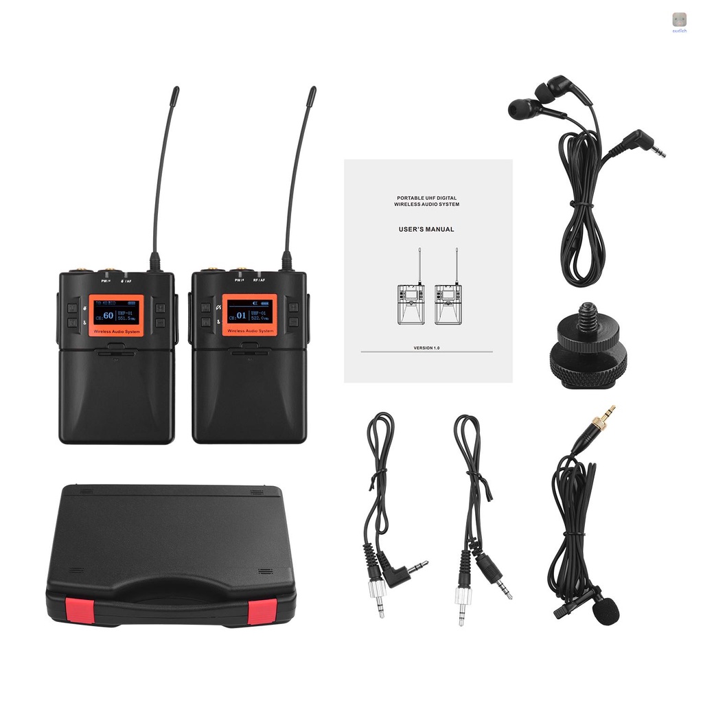 Hệ Thống Micro Lavalier Không Dây UHF 60 Kênh Cho Máy Quay DSLR / Điện Thoại Thông Minh / Máy Tính Bảng / Máy Ghi Âm