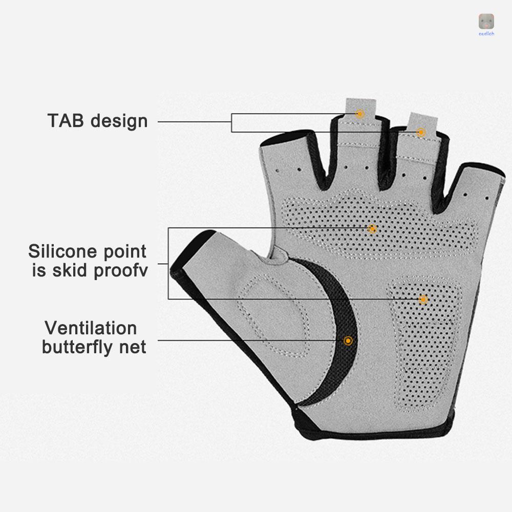 Găng Tay Thể Thao Hở Ngón Hấp Thụ Sốc Thoáng Khí