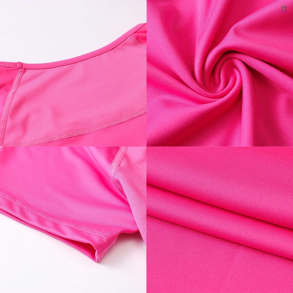 Áo Thun Thể Thao Tay Ngắn Cổ Tròn Phối Lưới Chất Liệu Thấm Hút Khô Thoáng Nhanh Chóng