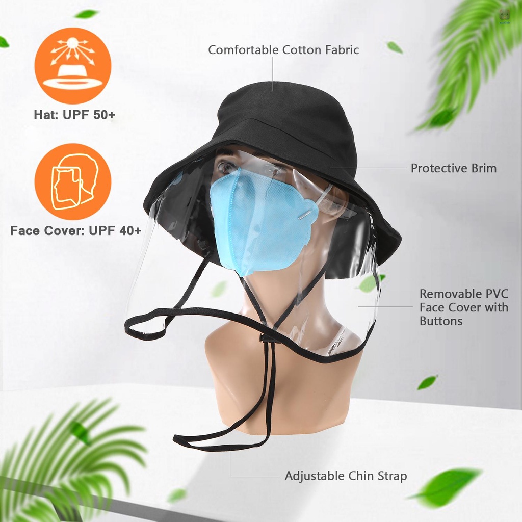 Mũ Bảo Vệ Toàn Bộ Khuôn Mặt Trong Suốt Tháo Rời Được Dành Cho Nam Nữ / Cắm Trại /