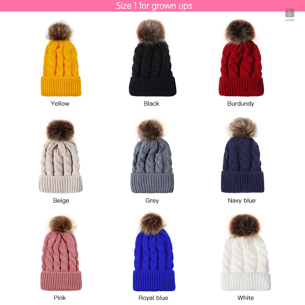 Mũ beanie Trùm Đầu Đính Quả Bông Dễ Thương Cho Bé