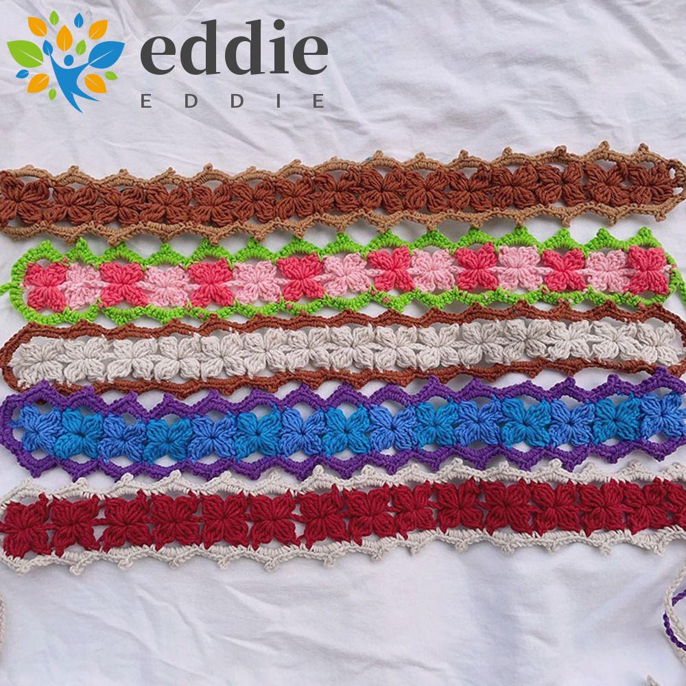 Băng Đô Cài Tóc Đan Len Co Giãn Họa Tiết Hoa Phong Cách Bohemian Thời Trang 26EDIE Cho Nữ