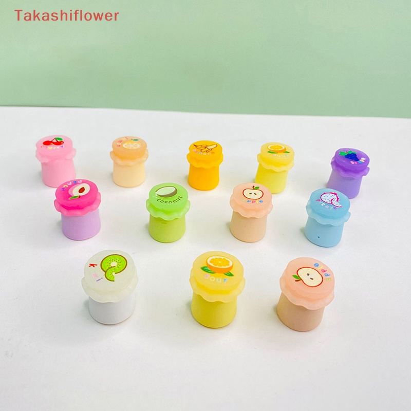 Set 5 Hũ Mật Ong Đồ Chơi Bằng Nhựa Resin Phát Sáng Trong Đêm Trang Trí Nhà Búp Bê Crafg