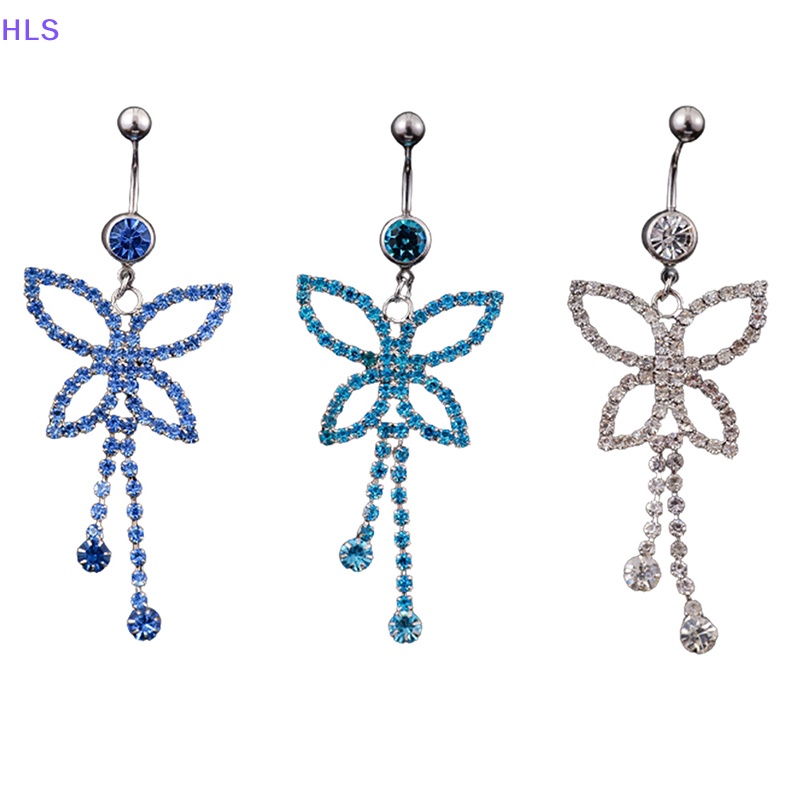 Khuyên Rốn Hình Bướm Đính Đá Zircon Thời Trang Cho Nữ