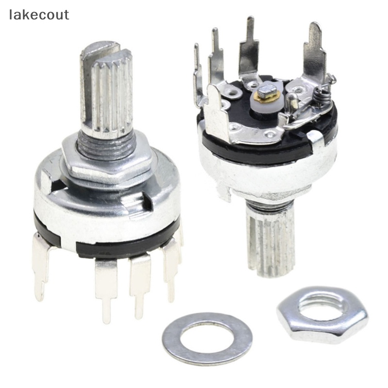 Set 5 Chiết Áp RV17 Có Công Tắc B1K 2K 5K 10K 20K 50K 15mm 5Pin