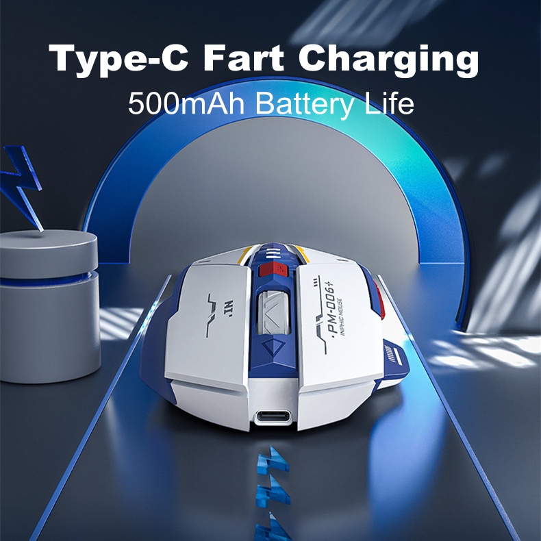 Chuột không dây 2.4G 6 Nút 1600 DPI TYPE-C