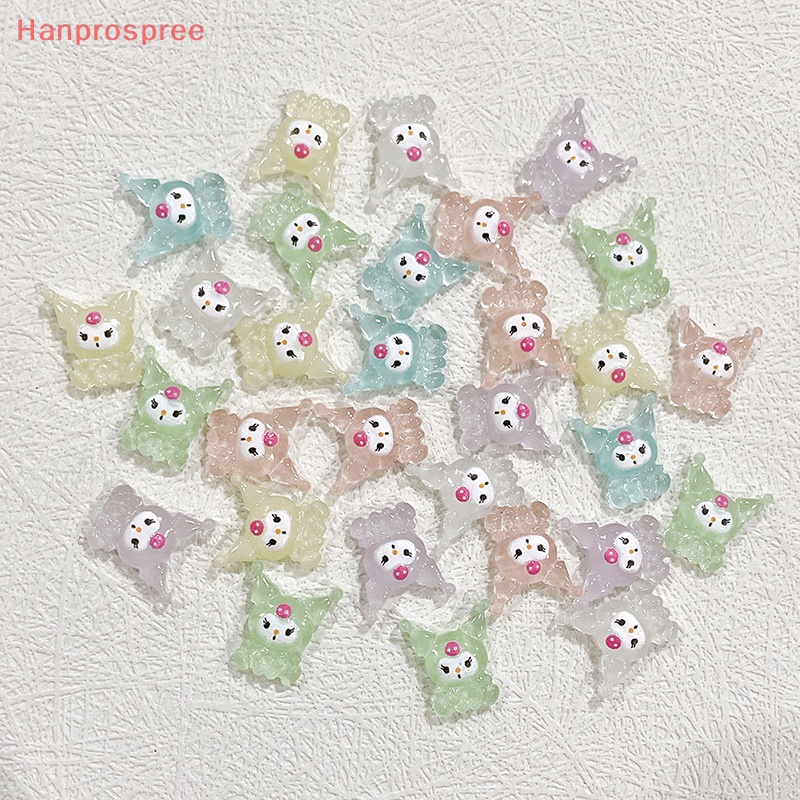 Set 10 Phụ Kiện Trang Trí Móng Tay Nghệ Thuật Trong Suốt Hình Hoạt Hình 3D DIY