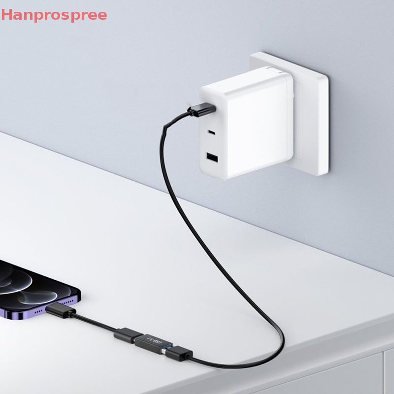 Hanprospree Đầu Nối Chuyển Đổi USB 3.1 Female Sang USB Type C Female Tốc Độ Cao Kết Nối Tốt