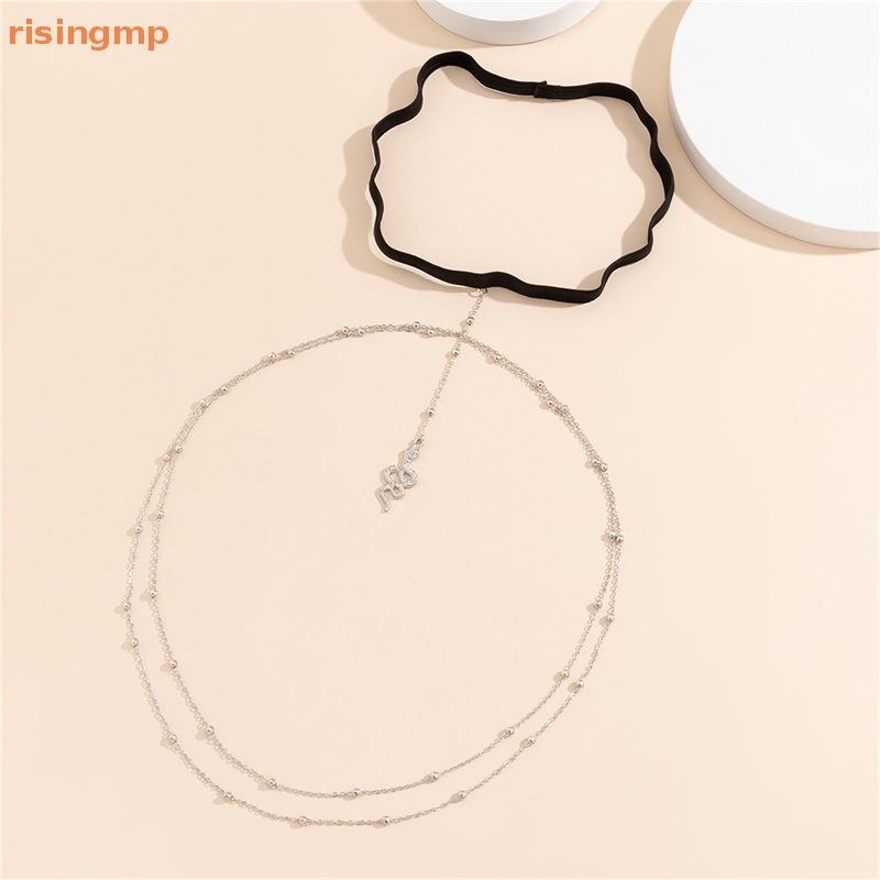 [risingmp] Dây Chuyền Cơ Thể Dạng Xích Rắn Co Giãn Nhiều Lớp Phong Cách Bohemia Thời Trang Quyến Rũ Cho Nữ