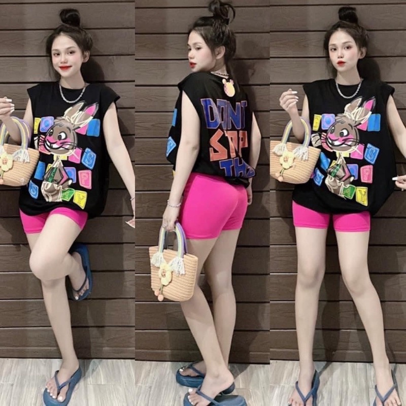 Set Đồ đôi Mẹ Và Bé , Áo Ba Lỗ kèm quần lengin siêu xinh cho 2 Mẹ con