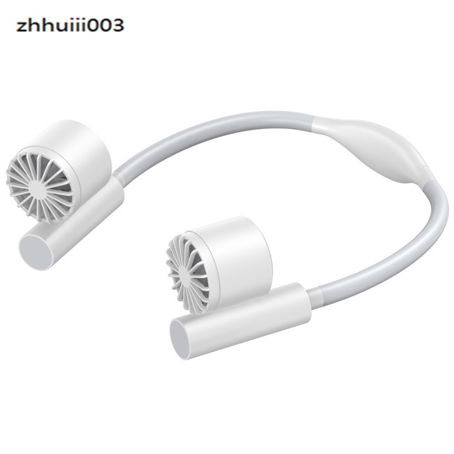 Quạt Thể Thao Đeo Cổ Không Cánh Chạy Pin 2400mah Hai Đầu Yên Tĩnh Có Thể Sạc Lại Bằng Cổng Usb Hiệu Zhi