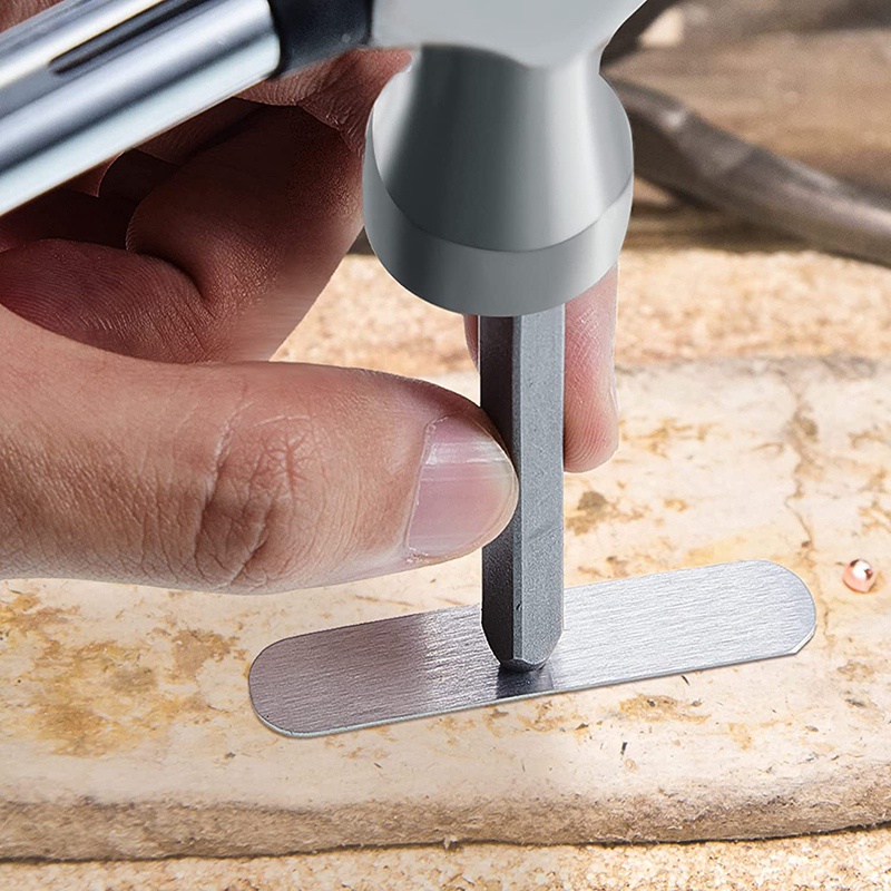 Set 12 Nhẫn Trơn Bằng Nhôm 0.47X2.24 Inch Làm Trang Sức DIY