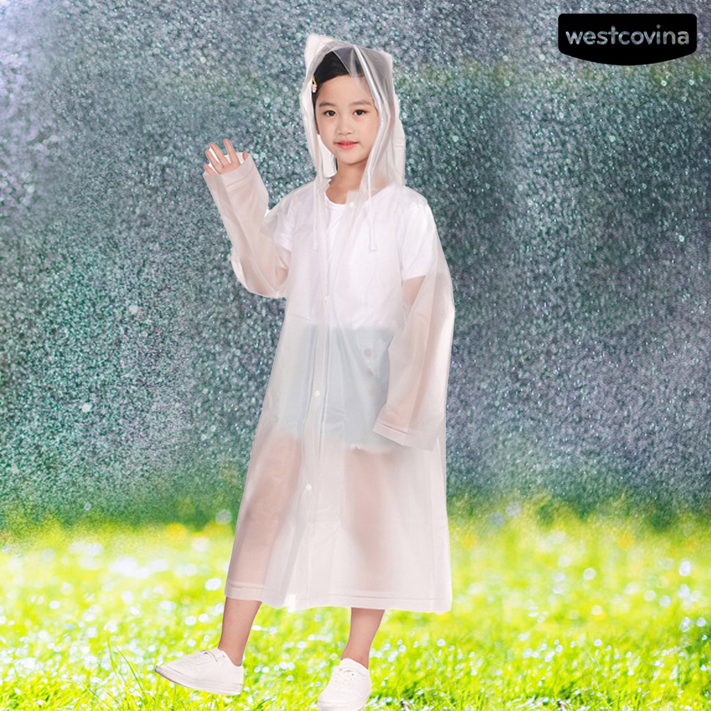[COD]☁Áo Mưa Bằng EVA Thân Thiện Với Môi Trường Chống Nước Có Mũ Trùm Cho Bé