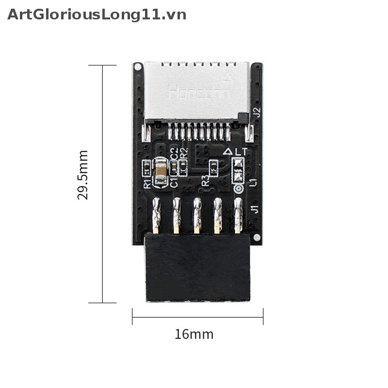 Bo Mạch Chủ Chuyển Đổi 9Pin Female Sang Type-C 9-pin Loại E Sang Key-A