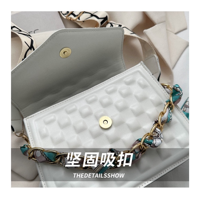 Túi Đeo JASMIN NOIR Chéo Vai Họa Tiết Kẻ Sọc Có Dây Xích Thời Trang Dành Cho Nữ