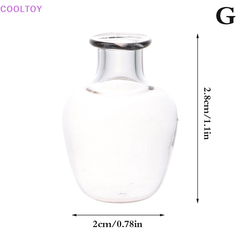 1 Bình Hoa Thủy Tinh Màu Xám Thu Nhỏ 1: 12 Trang Trí Nhà Búp Bê / Tiểu Cảnh