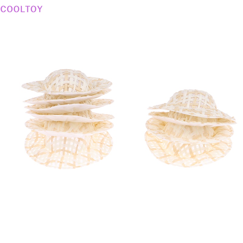 Set 10 Nón Rơm Mini 5cm Trang Trí Nhà Búp Bê