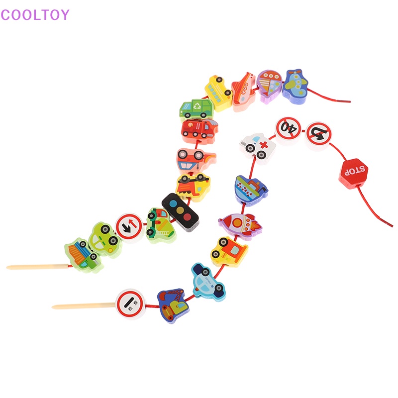Cooltoy Set 12 / 16 / 23 / 25 Hạt Xâu Chuỗi Hình Động Vật / Trái Cây Hoạt Hình Đồ Chơi Giáo Dục Cho Bé DIY