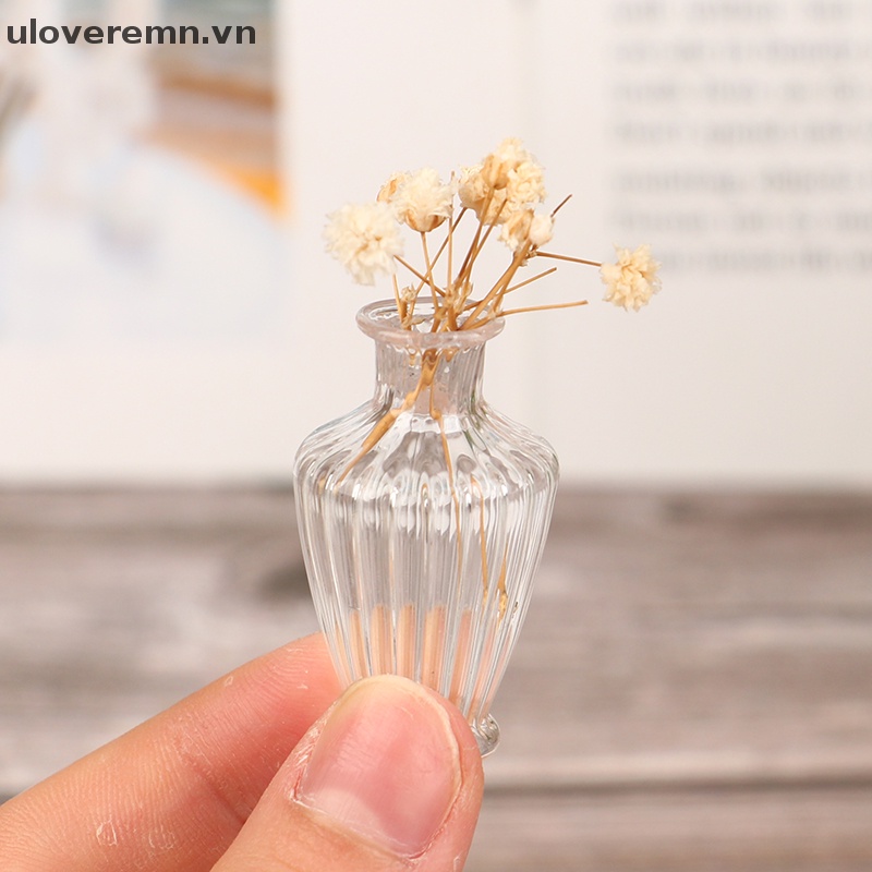 1 Bình Hoa Thủy Tinh Mini Tỉ Lệ 1 / 6 Hoặc 1 / 12 Trang Trí Nhà Búp Bê