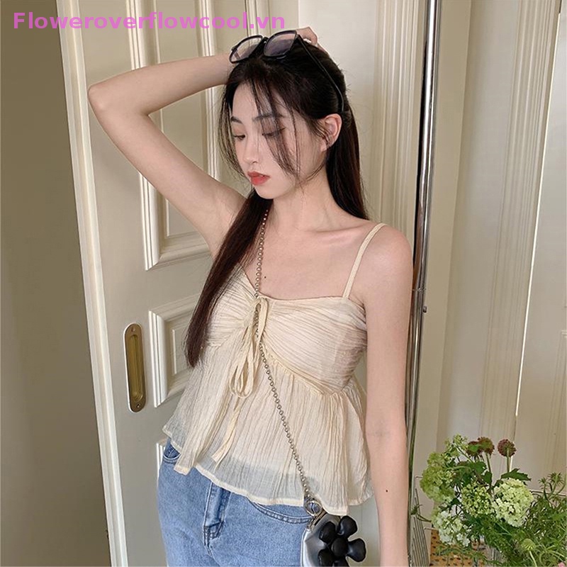 Áo Voan Hai Dây Không Tay Thời Trang Mùa Hè Gợi Cảm Cho Nữ