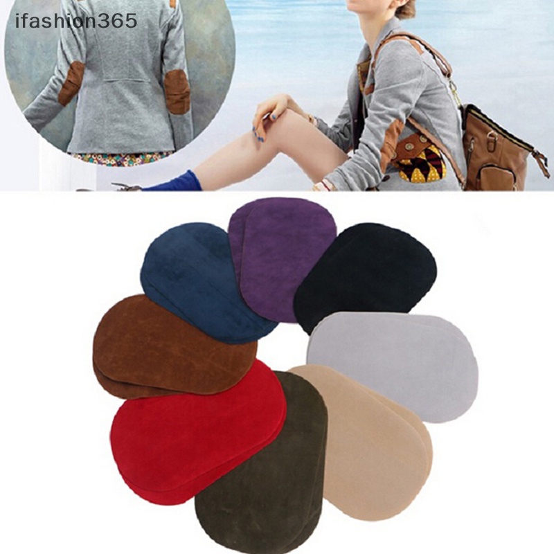 Set 2 Miếng Da Lộn Hình Oval Ủi Đầu Gối DIY Thời Trang ifashion365