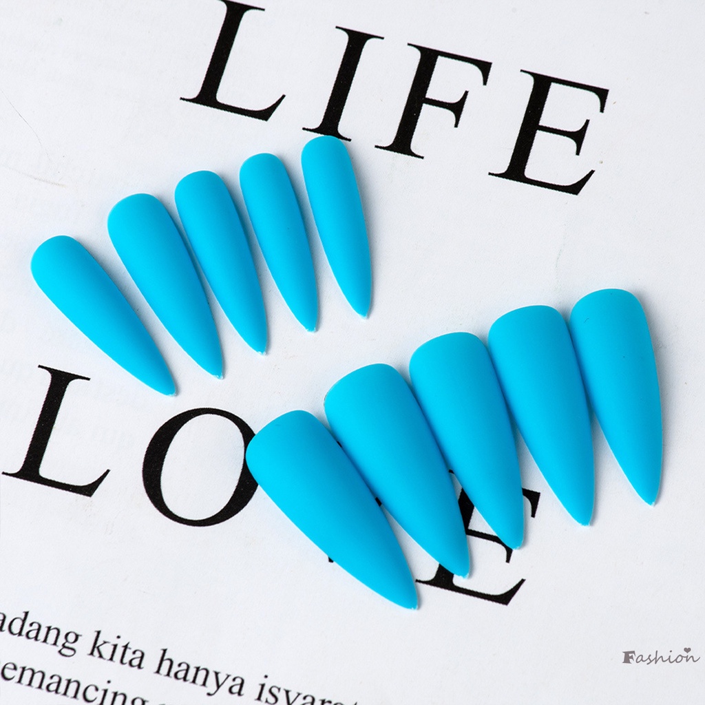 Set 100 Móng Tay Màu Sắc Đơn Giản Không Độc Hại