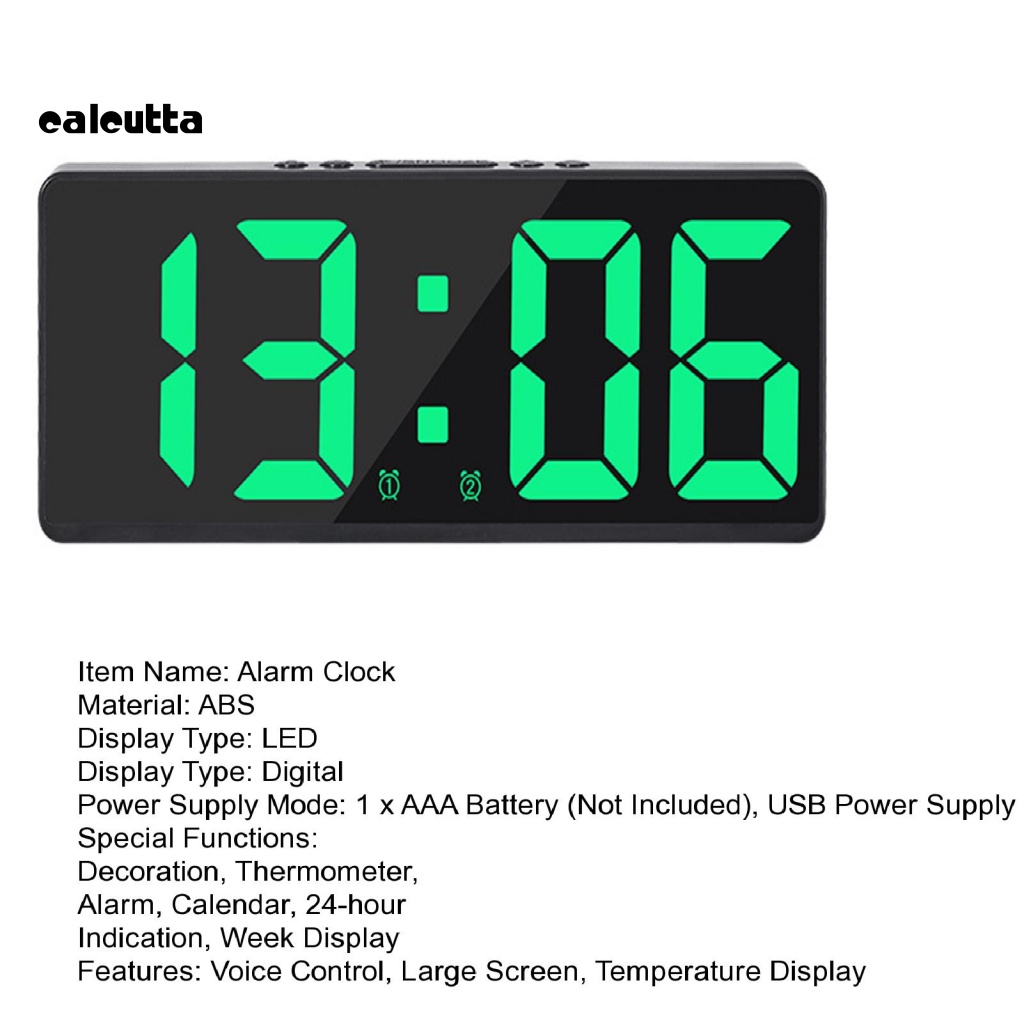 Đồng Hồ Báo Thức Kỹ Thuật Số Để Bàn Có Đèn LED Chống Ăn Mòn Sử Dụng Pin