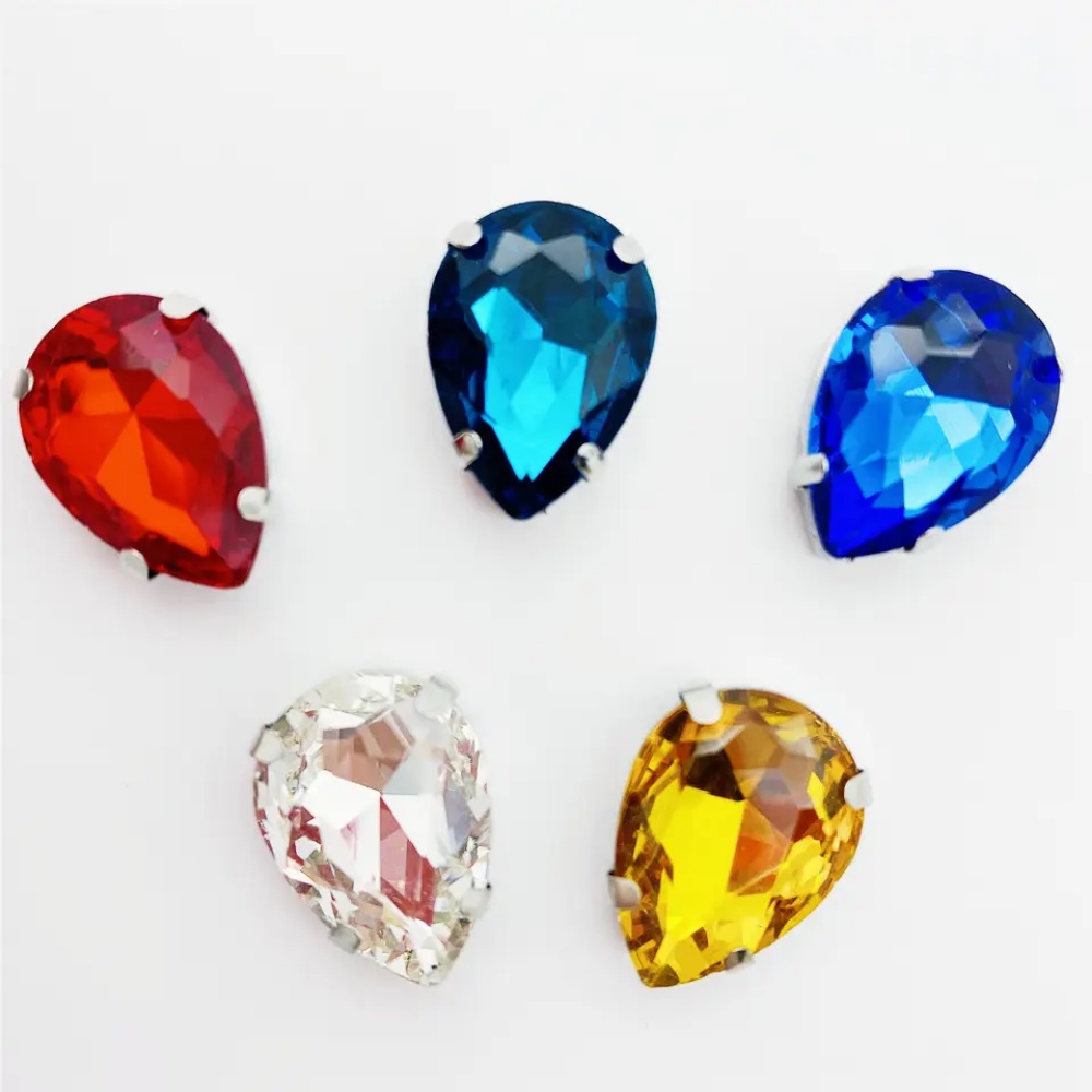 Đá Pha Lê Hình Giọt Nước Lớn Lấp Lánh Hợp Thời Trang Dùng May Túi Xách / Giày Dép