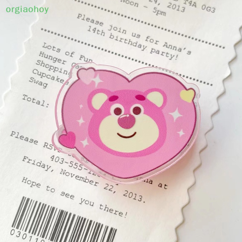 1 Kẹp Giấy / Kế Hoạch Hình Chú Gấu / Dâu Tây Bằng Acrylic Dễ Thương Trang Trí Văn Phòng / Trường Học