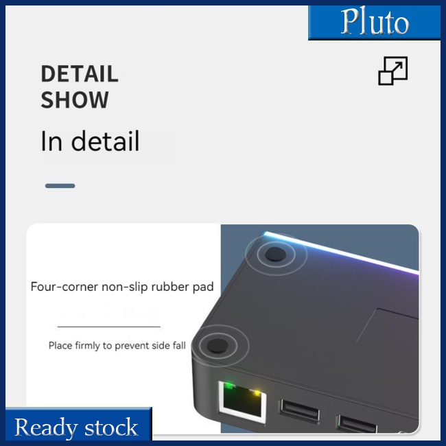 Đế Sạc Usb Type-c 4k Rgb 5 Trong 1 Nhỏ Gọn Cho Sàn Hơi Nước