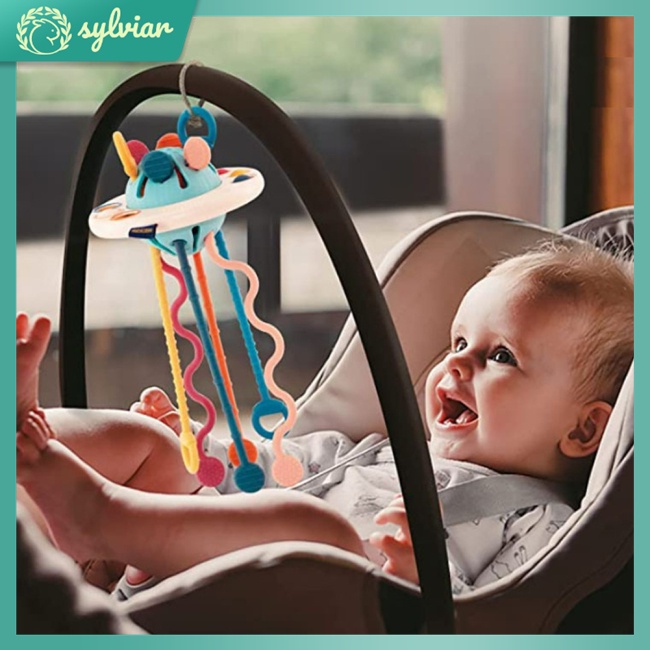 Đồ Chơi Dây Kéo Hình Ufo Phát Triển Kỹ Năng Sớm Cho Bé