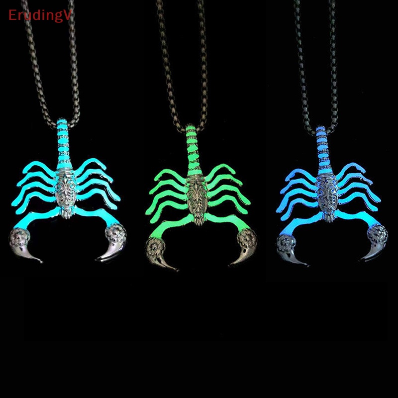 [ErudingV] Vòng cổ Chuỗi Xích Mặt Bò Cạp Phát Sáng Phong Cách Punk Hiphop Cổ Điển Thời Trang Dành Cho Nam [Mới]