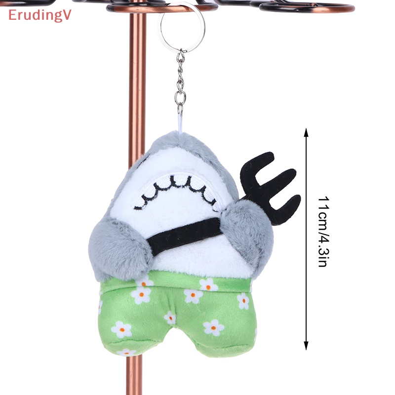 [ErudingV] Móc Khóa / Ba Lô / Túi Xách Hình Cá Mập Nhồi Bông Mềm Mại Trang Trí Xe Hơi / Quà Tặng Trẻ Em