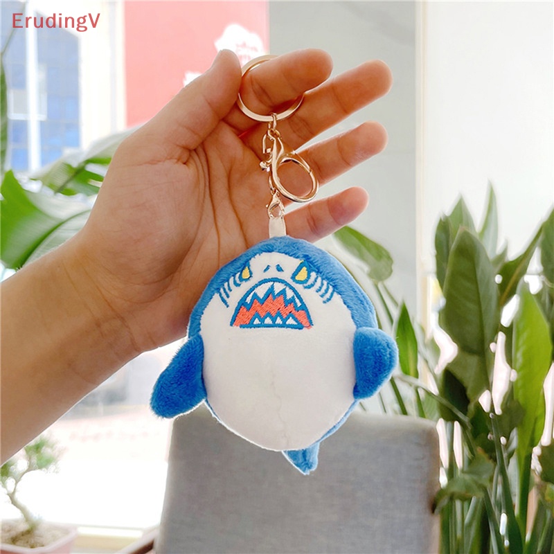 [ErudingV] Móc Khóa Hình Cá Mập Nhồi Bông Mềm Mại Sáng Tạo