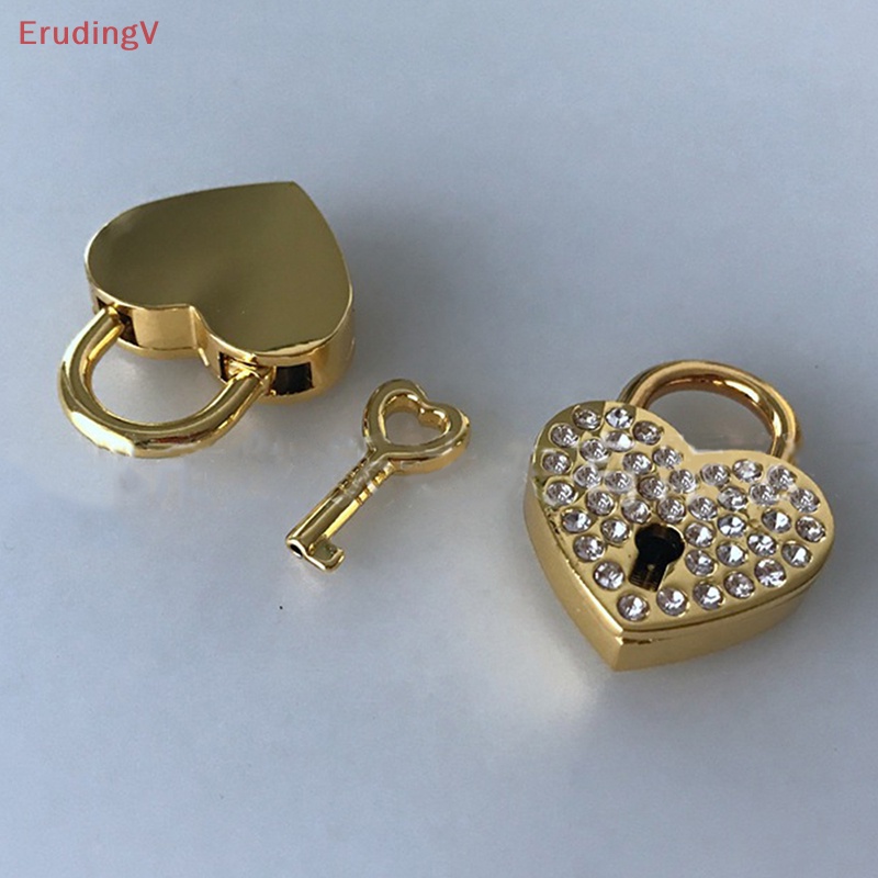 [ErudingV] Ổ Khóa Hộp Trang Sức Trái Tim Mini Thời Trang Kèm Chìa Khóa Túi Hành Lý Trang Trí [Mới]
