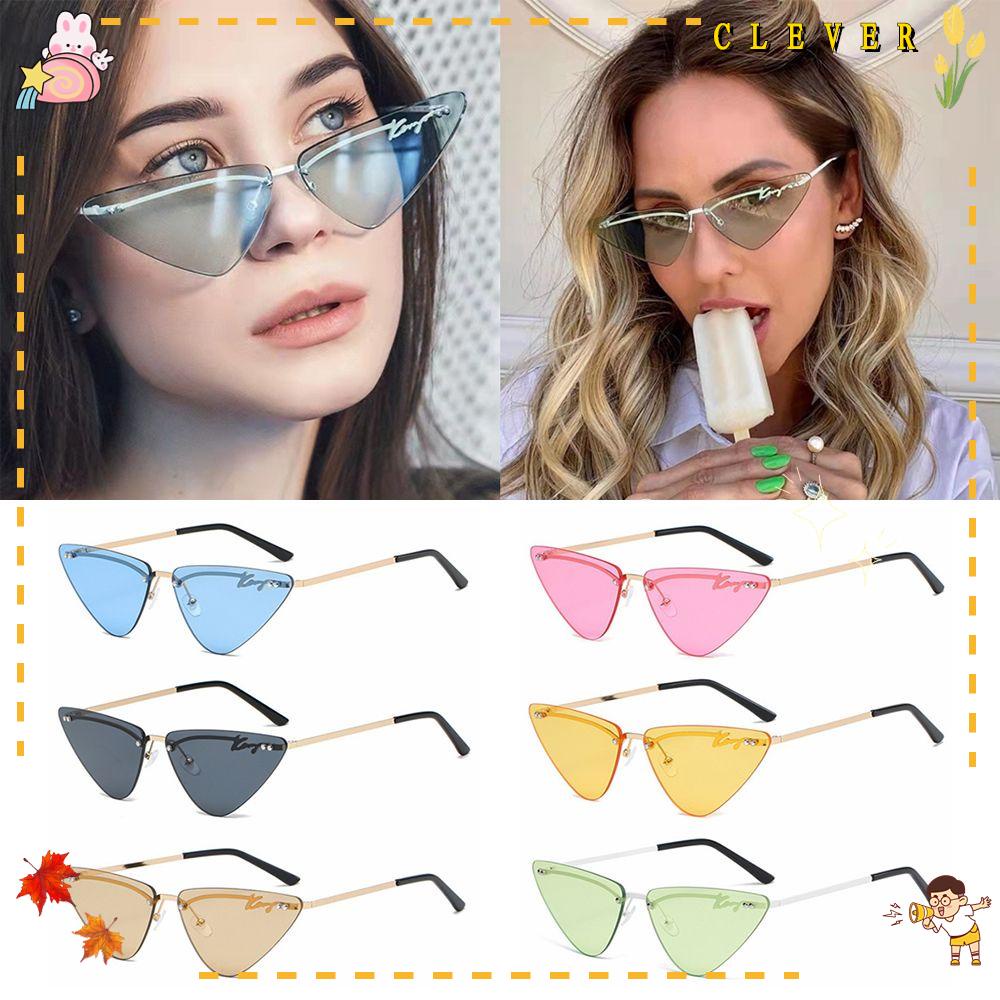 Kính Mát Không Gọng Chống Tia UV400 Phong Cách Retro