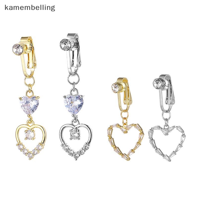 Khuyên Rốn Đính Đá Hình Trái Tim Thời Trang Cho Nữ