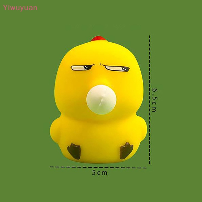 1 Đồ Chơi Thổi Bong Bóng Hình Con Gà Bằng Vinyl TPR Mới