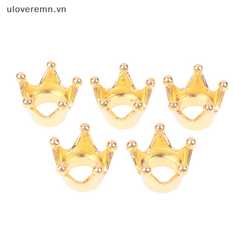 Set 5 Vương Miện Kim Loại Mini Trang Trí Nhà Búp Bê