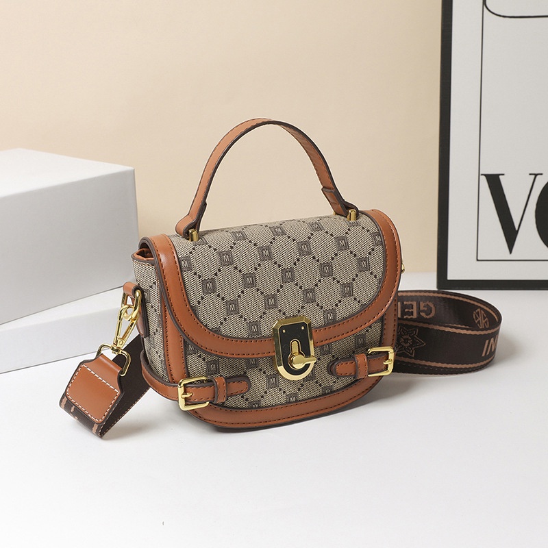 Túi Đeo Vai Hình Vuông Cỡ Nhỏ In Chữ Phối Màu Thời Trang Cao Cấp Cho Nữ