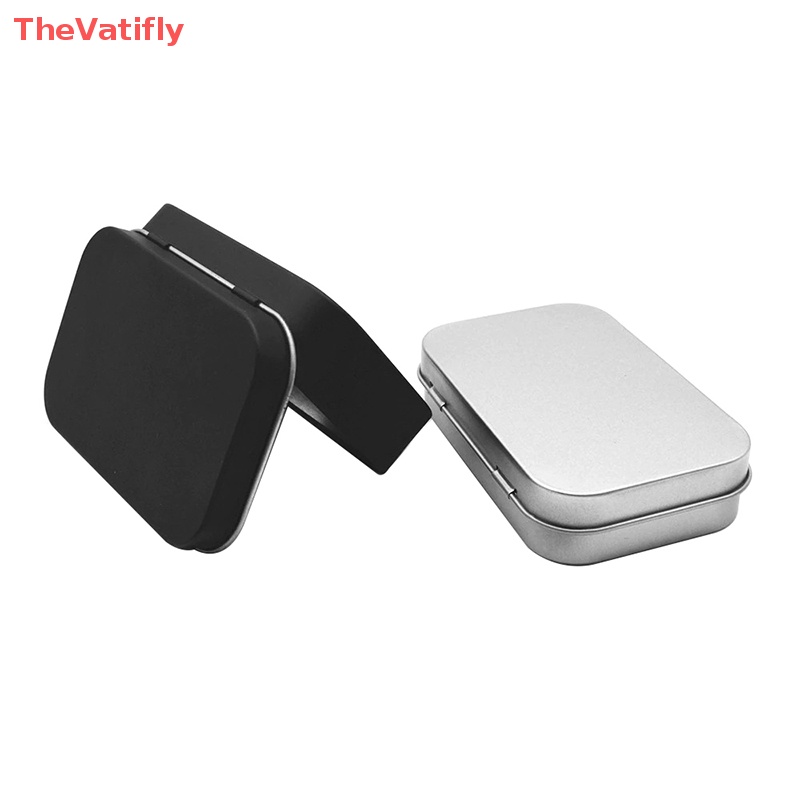 [Thevalifly] Bộ Dụng Cụ Sinh Tồn Nhỏ Bằng Thiếc Rỗng Màu Bạc / Đen Đựng Đồ Dùng Nhỏ
