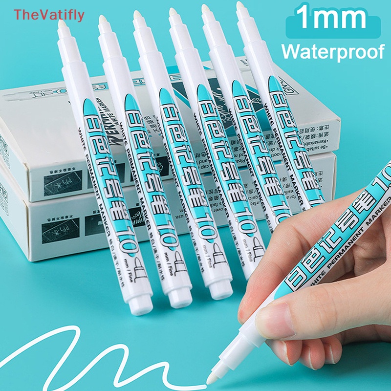 Set 1 / 3 Bút Lông Màu Trắng Ngòi 1mm Chống Thấm Nước