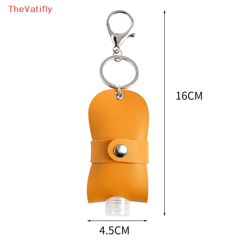 [Thevalifly] Chai Đựng Nước Rửa Tay Khử Trùng Bằng Da Có Móc Khóa Có Thể Nạp Lại